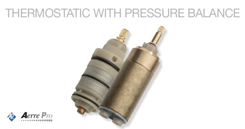thermostatic cartridges with pressure balance